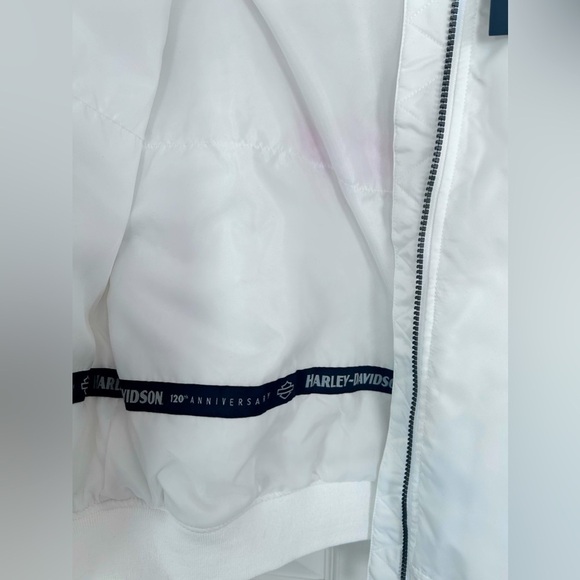 NWT Harley-Davidson, Women's 120th Anniversary Bomber Jacket - White, Small - Picture 10 of 10